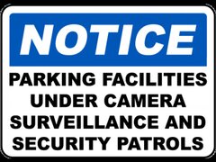 Parking Facilities Surveillance Sign